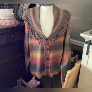 Cardigan with Cowl lapel, Rust NWOT, 2X